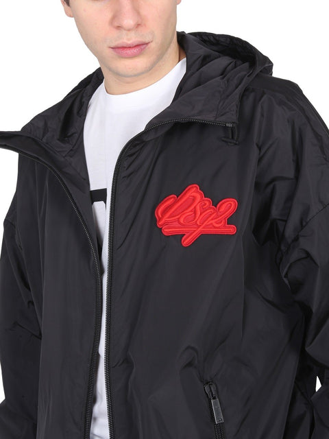 JACKET WITH LOGO PATCH