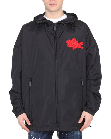 JACKET WITH LOGO PATCH