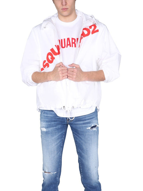 JACKET WITH LOGO PRINT