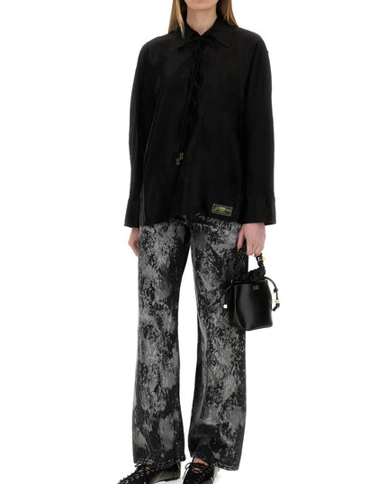 JACQUARD SATIN SHIRT