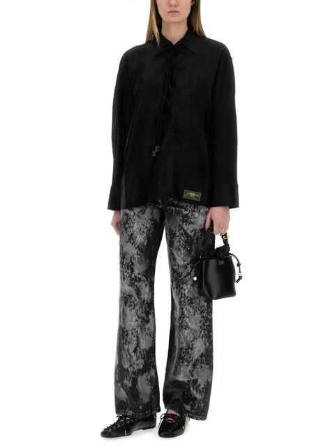 JACQUARD SATIN SHIRT