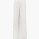 Jacquard silk trousers with floral motif
