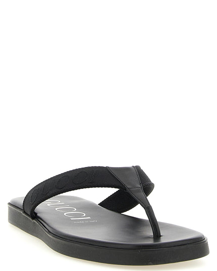 Jacquard thong sandals