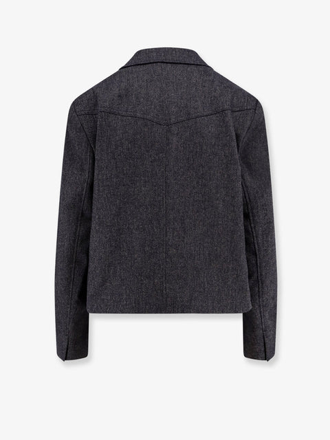 Jafleni double-breasted wool blend blazer