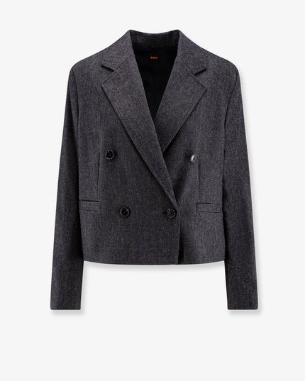 Jafleni double-breasted wool blend blazer
