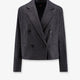 Jafleni double-breasted wool blend blazer