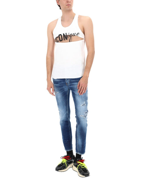 JEANS "SKATER" EFFETTO "DESTROY"