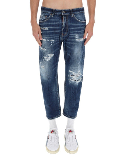 JEANS WITH "DESTROYED" DETAILS