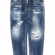JEANS WITH "DESTROYED" DETAILS