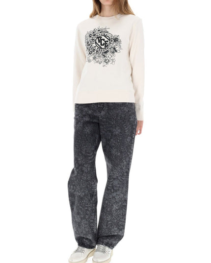 JEANS WITH FLORAL PATTERN