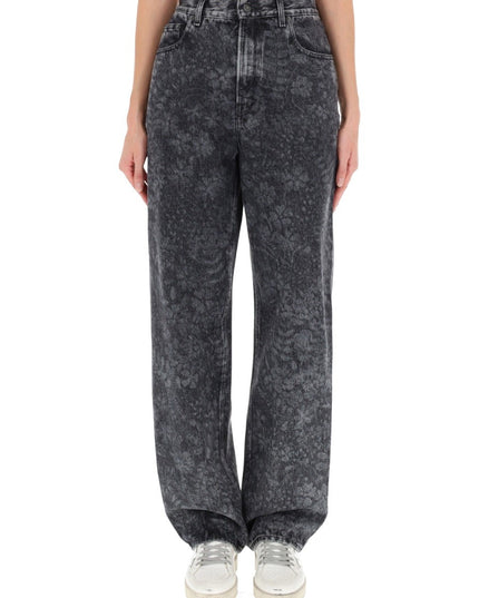 JEANS WITH FLORAL PATTERN
