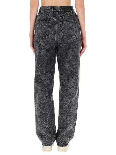 JEANS WITH FLORAL PATTERN