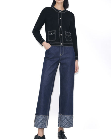 JEANS WITH LAPELS