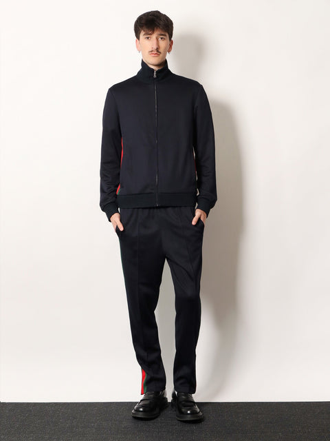Jersey sweatshirt with lateral Web Band
