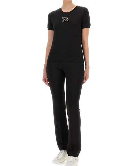 JERSEY T-SHIRT WITH DG LOGO EMBROIDERY
