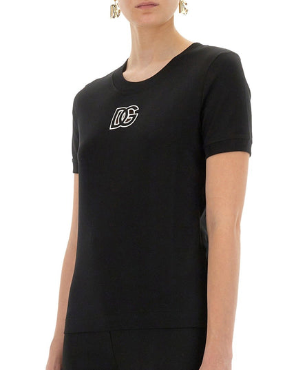 JERSEY T-SHIRT WITH DG LOGO EMBROIDERY