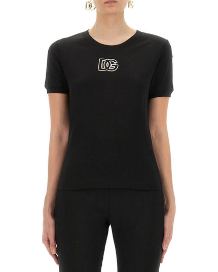 JERSEY T-SHIRT WITH DG LOGO EMBROIDERY