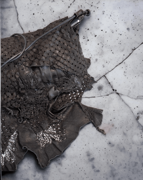 Lasergeschnittene Unikat Leder Tasche - ModeEcho