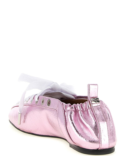'Lace-Up' ballet flats