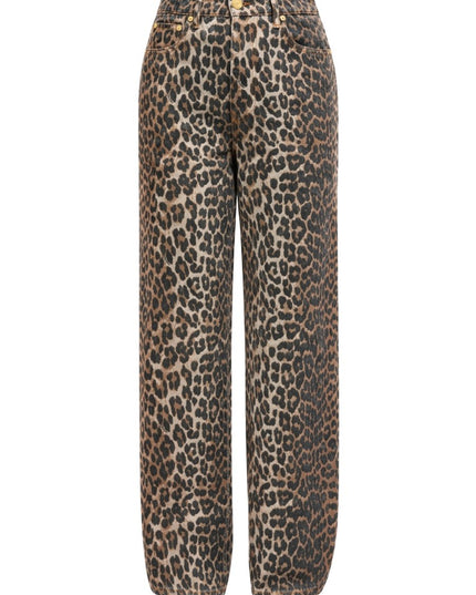 "LARI" JEANS WITH LEOPARD PRINT