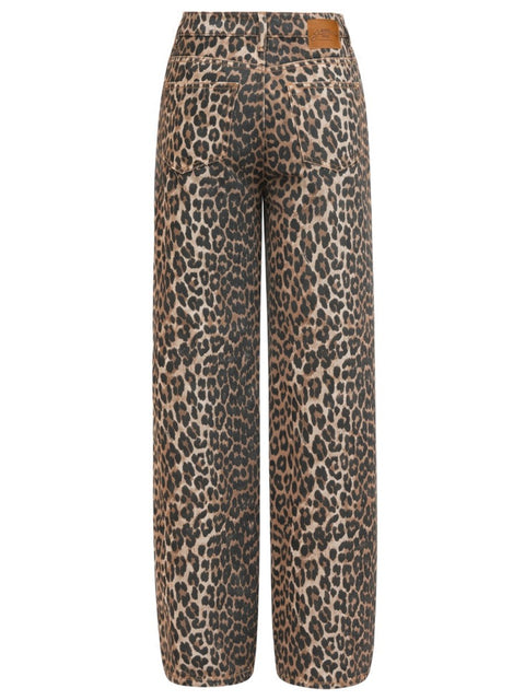 "LARI" JEANS WITH LEOPARD PRINT