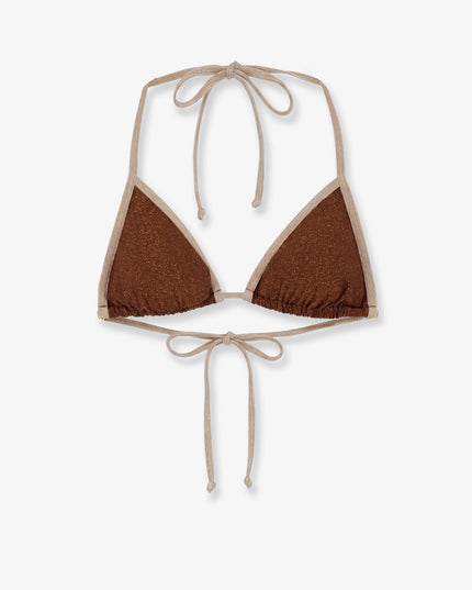 Leah String Bikini Top with lurex effect