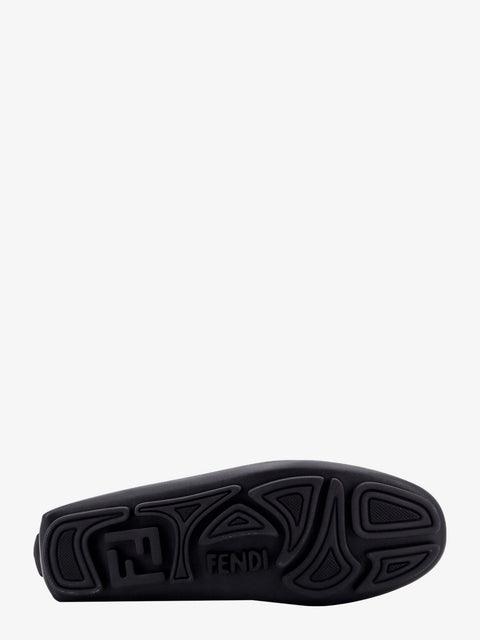 Leather and canvas loafers