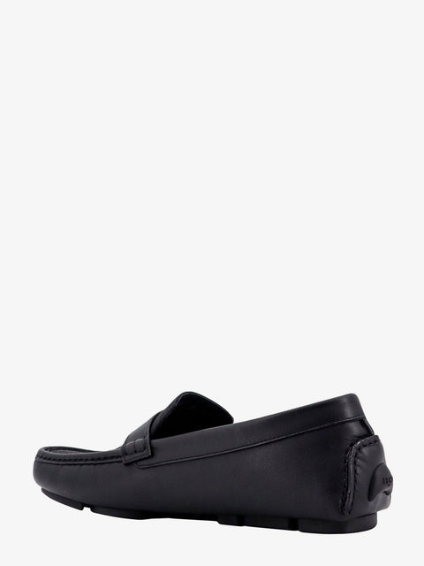 Leather and canvas loafers