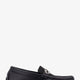 Leather and canvas loafers
