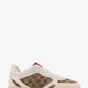 Leather and suede Low-top Re-Web sneakers with GG Supreme fabric inserts