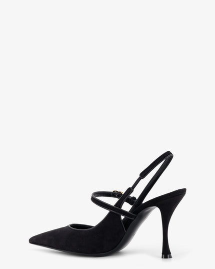 Leather and suede pumps