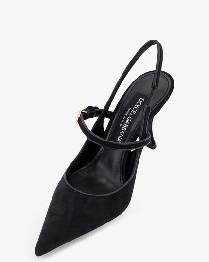 Leather and suede pumps