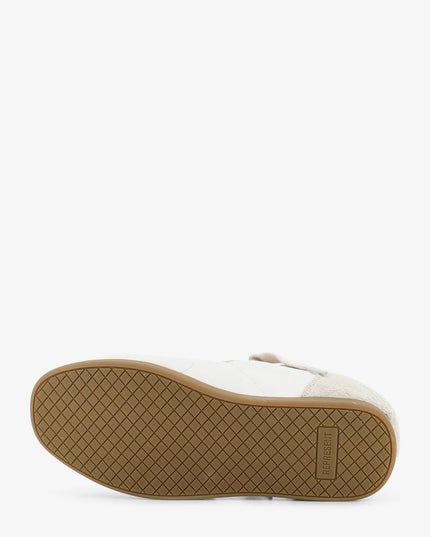 Leather and suede sneakers with engraved logo on the tongue