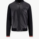 Leather and wool jacket