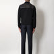 Leather and wool jacket