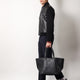 Leather and wool jacket
