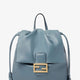 Leather backpack with metal FF logo detail
