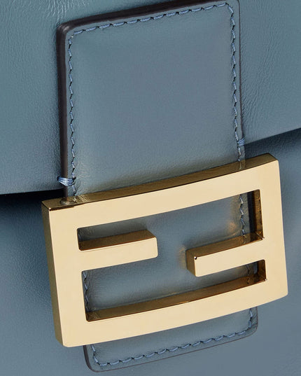 Leather backpack with metal FF logo detail