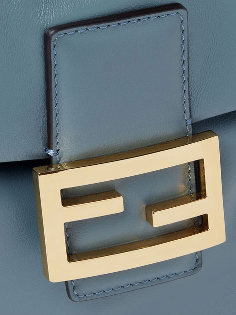 Leather backpack with metal FF logo detail