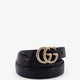 Leather belt with all-over GG logo