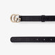 Leather belt with all-over GG logo