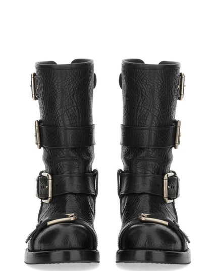 LEATHER BOOT WITH BUCKLES