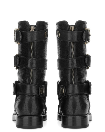 LEATHER BOOT WITH BUCKLES