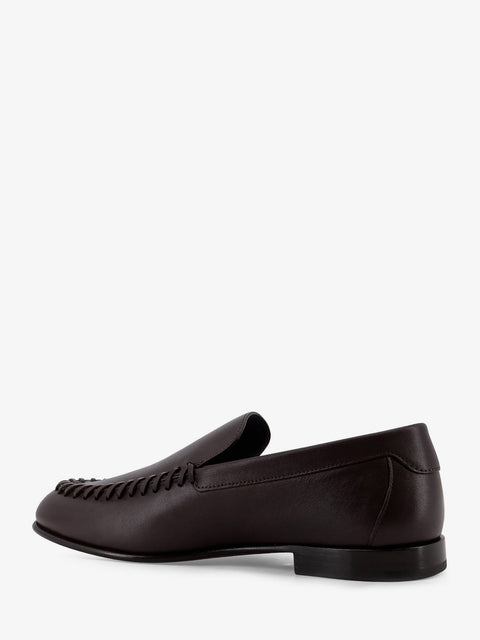 Leather loafers with metal FF logo