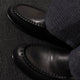 Leather loafers with metal FF logo