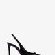 Leather pump with metal DG logo
