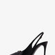 Leather pump with metal DG logo