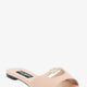 Leather sandals with metal DG logo