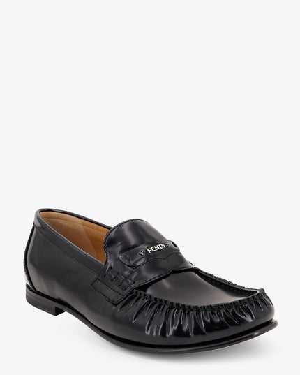 Leather Scrunch loafers