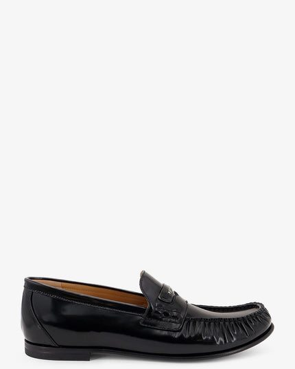 Leather Scrunch loafers